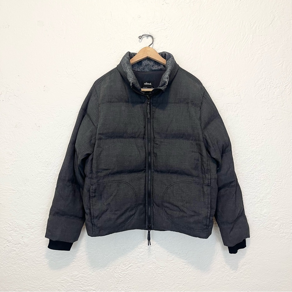 Allbirds Puffer Jacket Coat Gray Black Trino Large L